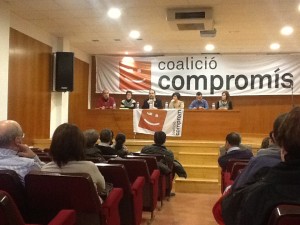 Mesa de l'assemblea comarcal Compromís Valls del Vinalopó