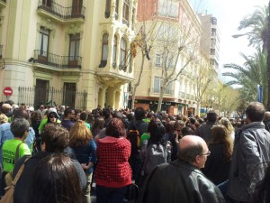 Manifestació docents interins en vaga #25M a Alacant